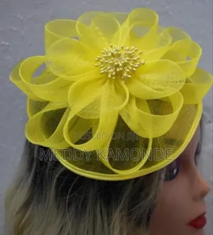 Purple/Yellow Fascinators