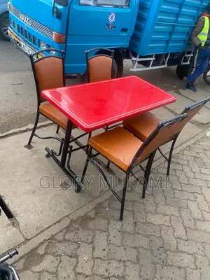 Restaurant And Bar Chairs And Red Table