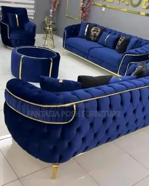 Ultimate Royal Blue Sofa Set (3+2+Ottoman)