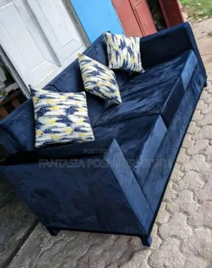 3-Seater Stylish Deep Blue Sofa for Sale