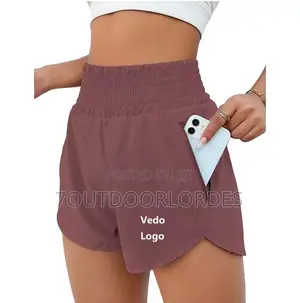 Ladys 2 In 1 Gym Workout Running Shorts