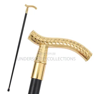 Premium Quality Men Gold Walking Stick