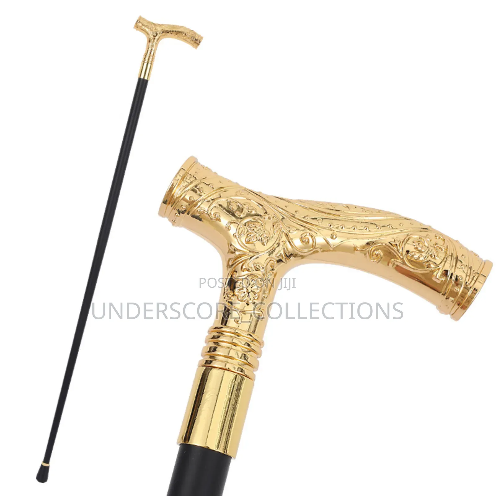 Premium Quality Men Gold Walking Stick