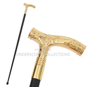 Premium Quality Men Gold Walking Stick