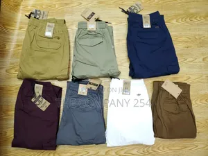 Quplain Side Pocket Khaki Unisex Cargo Pants Trouser