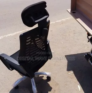 Black Swivel Office Chair With Headrest Tf4