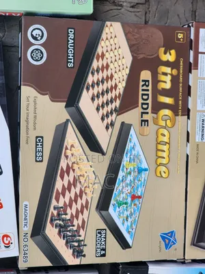 3 in 1 Board Game Chess Checkers and Snake Ladders