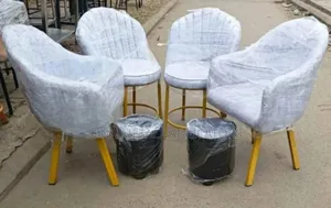 Spa Seats and Manicure Chairs With 2 Pouffes.