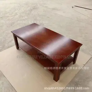 Office Table: Office Waiting Area Centre Table in Mahogany