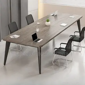 Office Table: Rectangular Office 2-Meters Meeting Wood Table