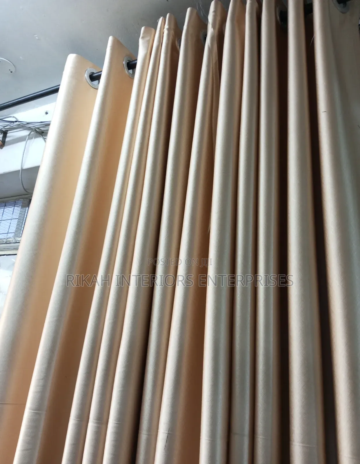 Cream Black Out Curtains
