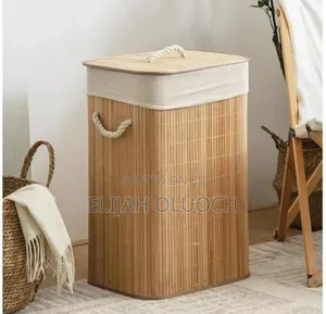 Foldable Large Capacity Wooden Laundry Basket