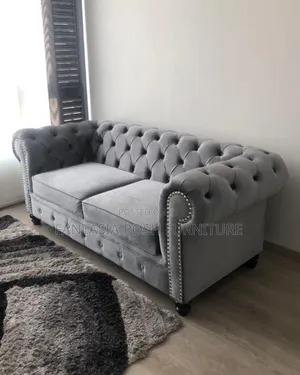 Gray Chesterfield 2 Seater Sofa