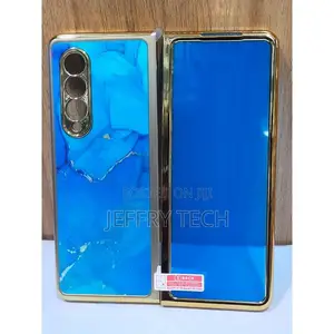 Marble Case WTH Screen Protector for Samsung Galaxy Z Fold 3