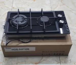 Haier Glass Inbuilt 2 Burner With Wok Burner Hob Cooker