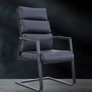 Office Chair:Modern No Wheels Desk Chair Faux Leather