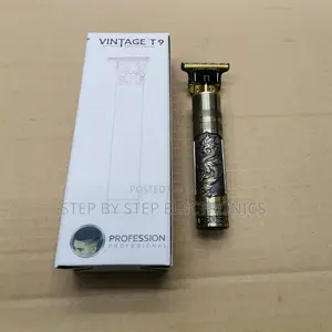 Stainless Steel Blades Vintage T9 Metallic Gold Hair Trimmer