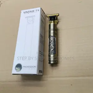 Skin-Friendly Blades Vintage T9 Metallic Gold Hair Trimmer