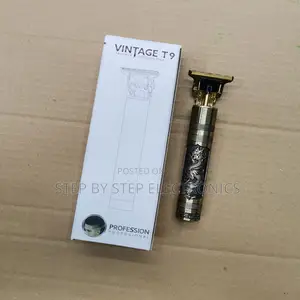 Fast Charging Vintage T9 Metallic Gold Hair Trimmer