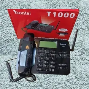 Dual Sim Black Bontel T1000 Model Home Desktop Phone
