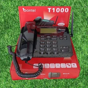 Clock Display Dualsim Black Bontel T1000 Model Desktop Phone