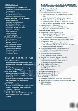 IT CV, Web Development Job