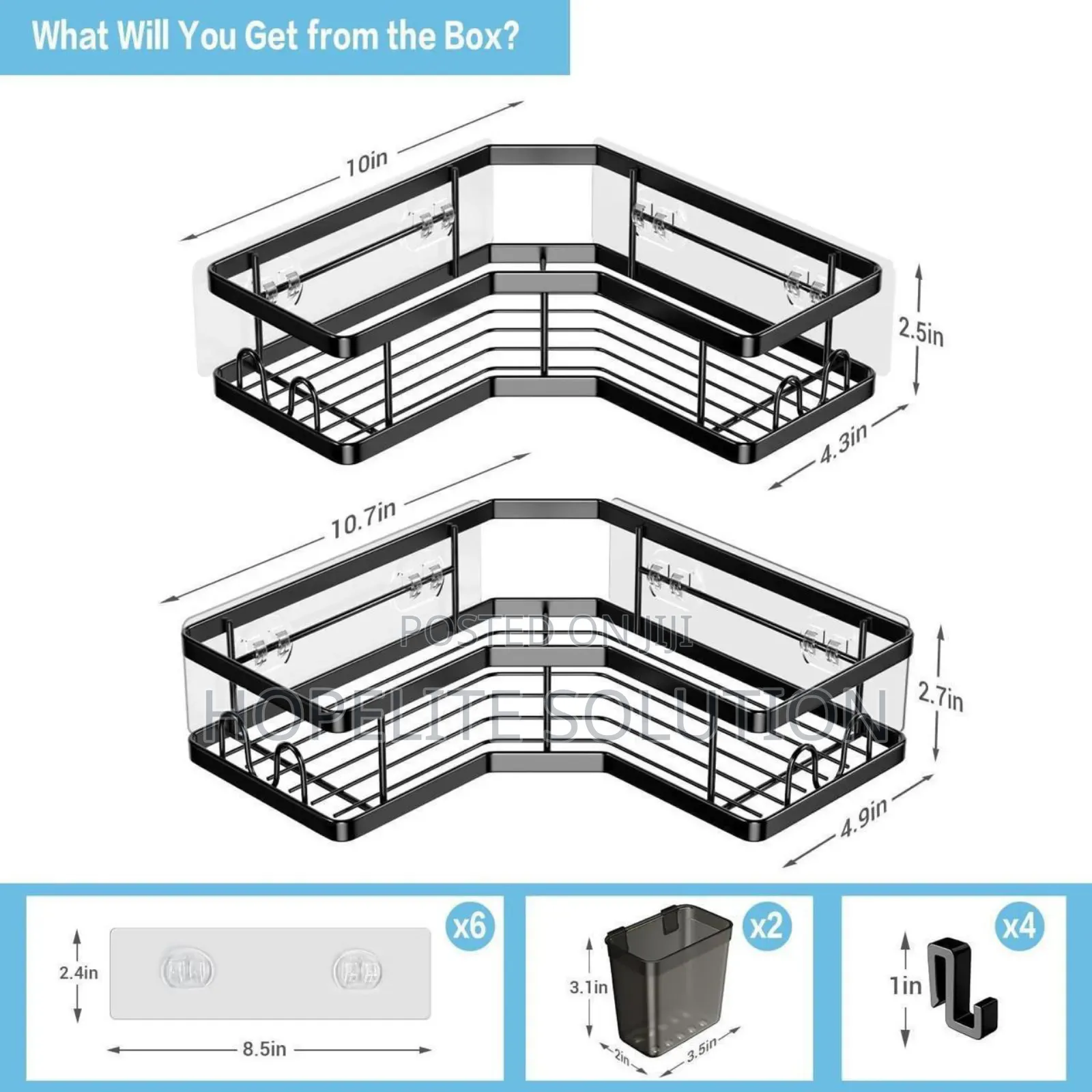 2 Pack Shower Candy Shelf