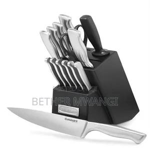 The Cuisinart 15 PCS Stainless Steel Cutlery Block Set