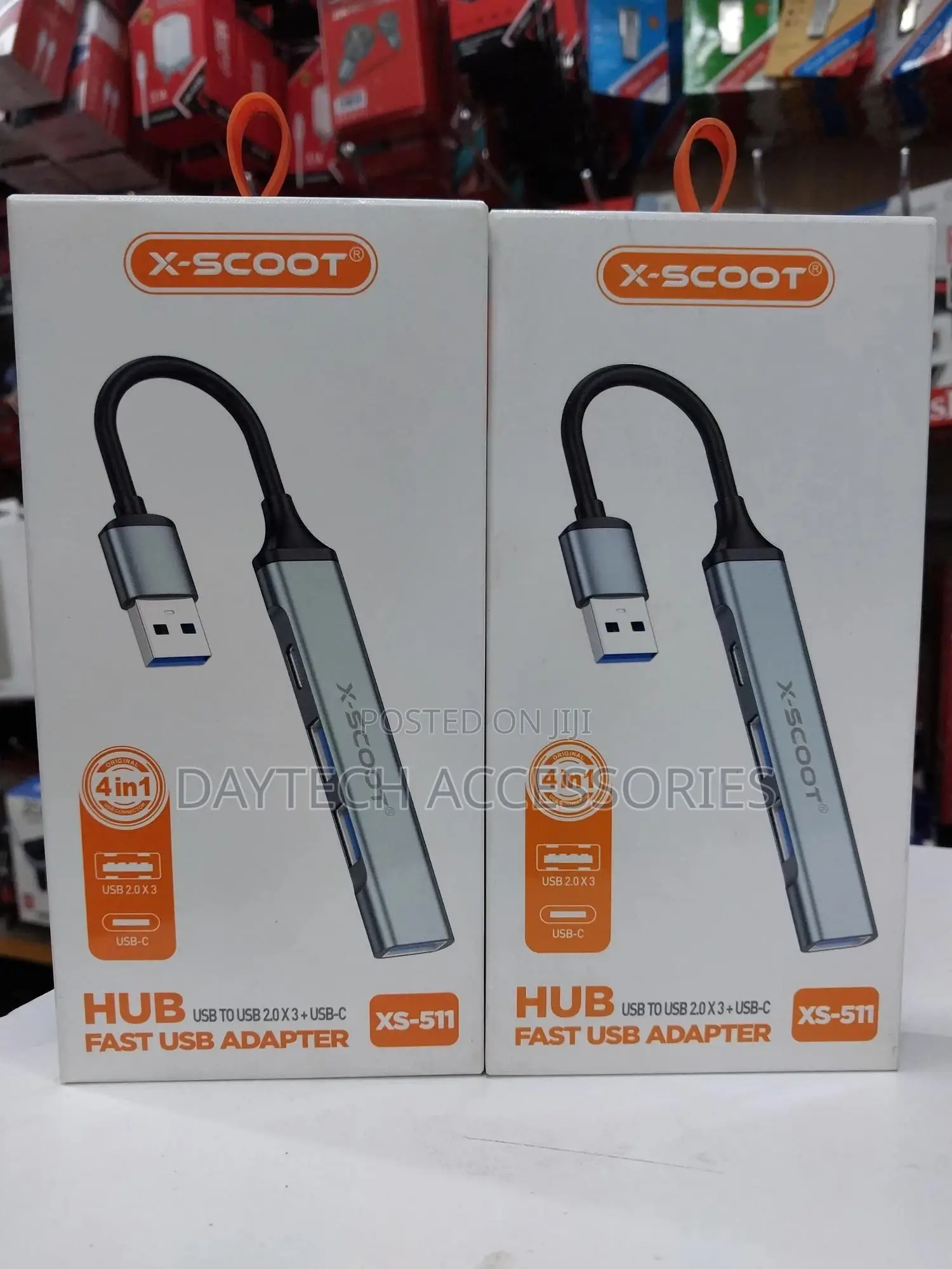 X-Scoot 4-in-1 4port Usb Hub (Grey Usb)