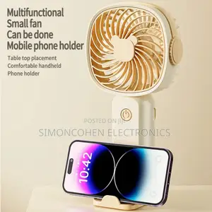 Portable Multifunctional Handheld Fan With Phone Holder