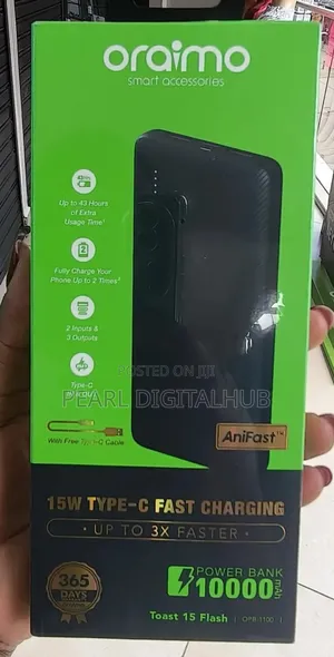15w Type C-Fast Charging 10000 Mah Power Bank