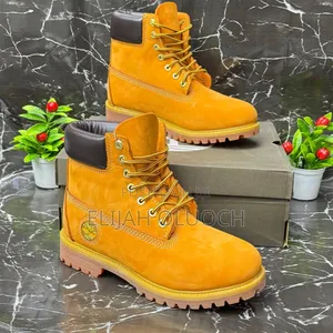 Metallic Logo Leather Timberland Boots