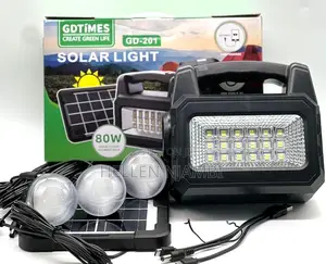 Gd Times Js-201 With 3led Bulbs Solar Light System