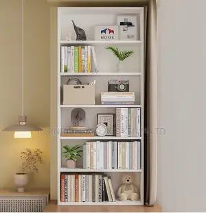 Cabinets:Simple Wood Bookcase With Shelving Storage