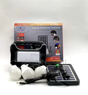 Easy Power Ep-392 Solar Light System With 3led Bulbs, Radio