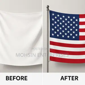 Dust-Proof 150d Polyester Fabric 100m–1.6m Height Flags Material