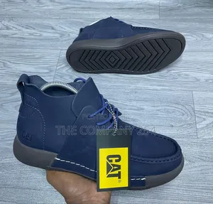 Original Leather Cat Official Casual Rubber Sole Boot Shoes