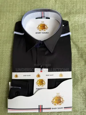 Boys Black Longsleeves Official Cotton Shirts