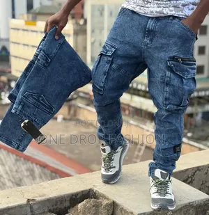 Lightblue-Men Sidepocket Jeans