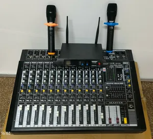 Combo 12 Ch Powered Mixer Shure Uhf Wireless Microphone