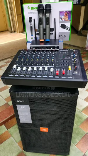 8 Channels Mixer Usb/Bt - BNK Wireless Microphone JBL Mid Speaker