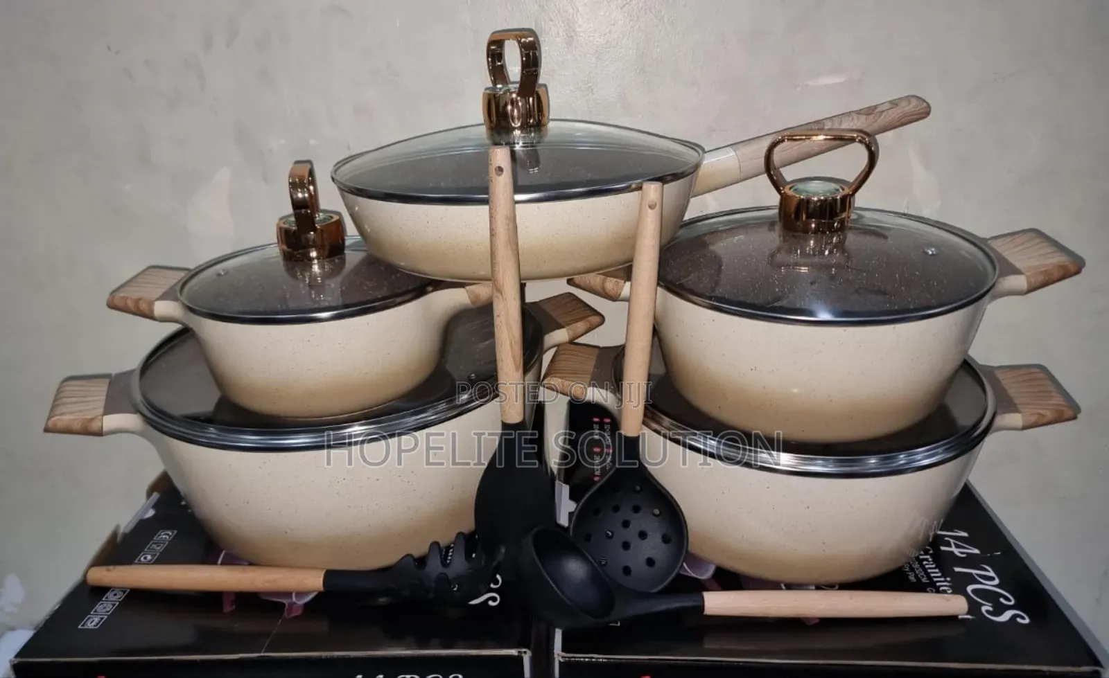 14 Pc Granite Cookware Set