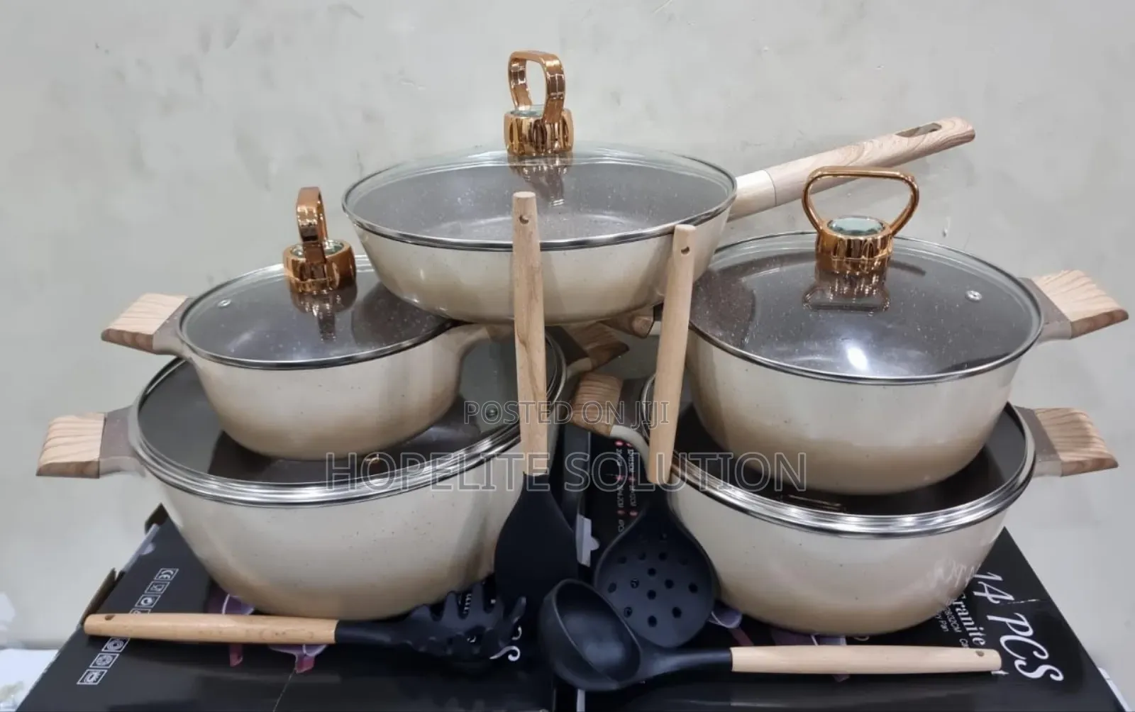 14 Pc Granite Cookware Set