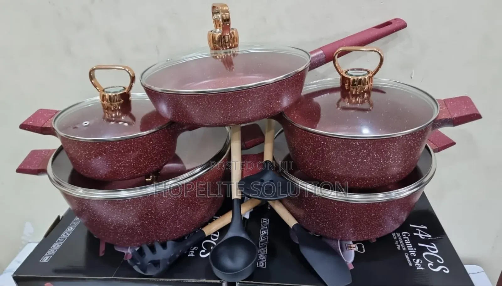 14 Pc Granite Cookware Set