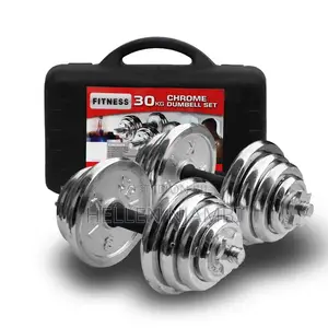 30kg Set Adjustable Chrome Dumbbell With Case
