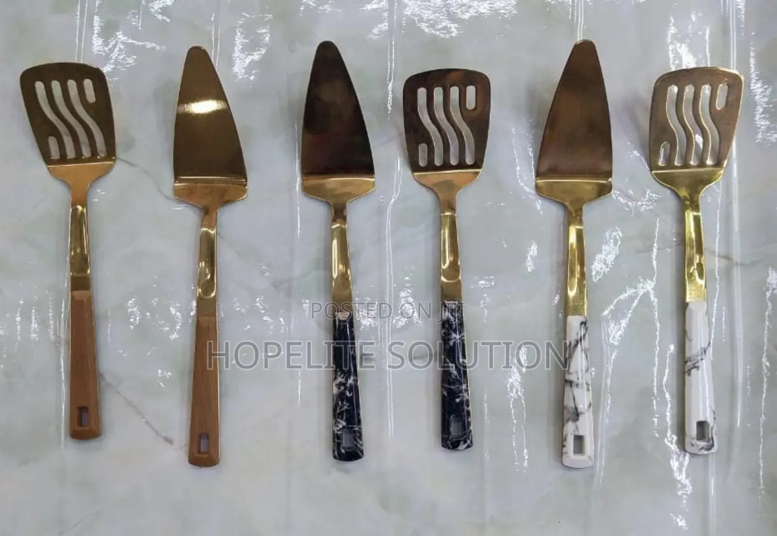 Golden Serving Spoons