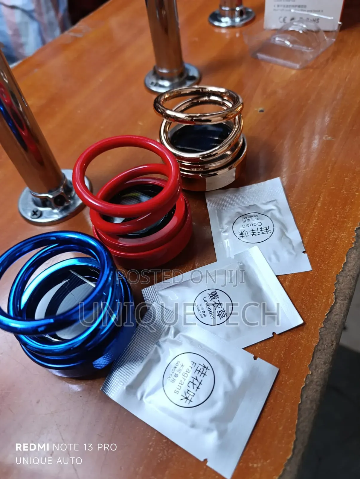 Spinning Double Ring Car Scent Diffuser – Long-Lasting