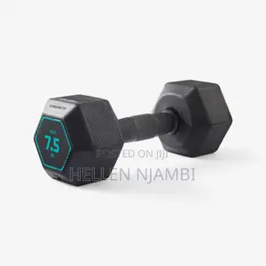7.5kg Rubber Hexagon Dumbbell Hand Weights