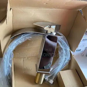 Brushed Gold Waterfall Spout Bathroom Faucet Single Handle