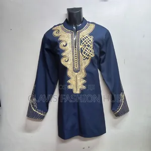 Long Sleeved Men Embroidered Shirt